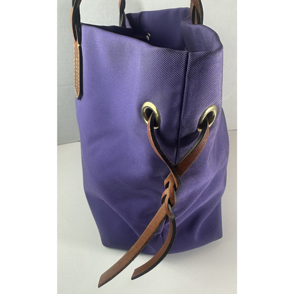 Dooney & Bourke Nylon Shopper Tote Bag Purple HTF Rare Color Large Shoulder Bag - Picture 5 of 15
